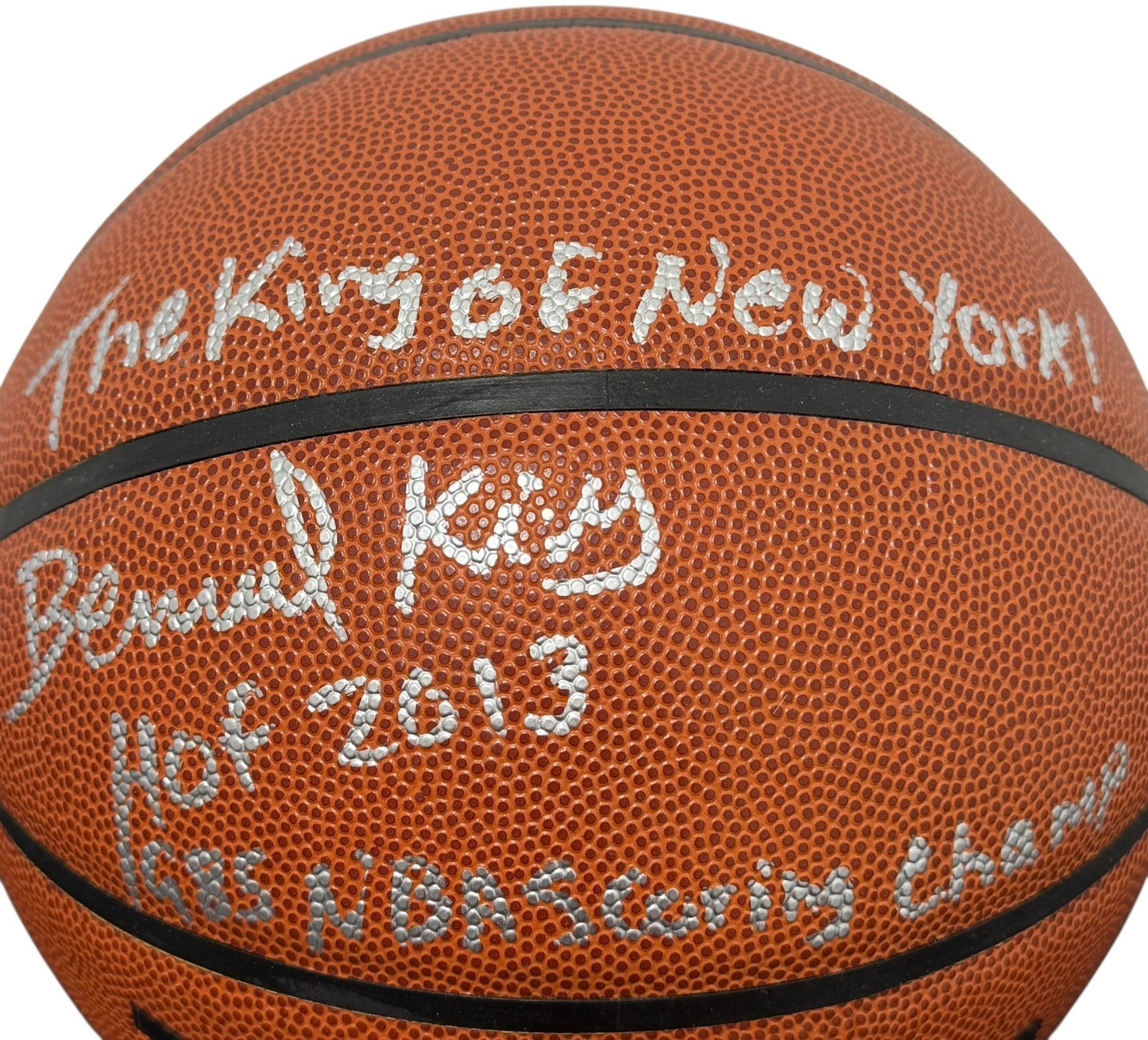 Bernard King Signed Wilson NBA Basketball with 3 Inscriptions Beckett COA