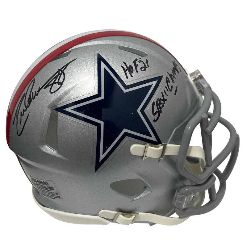 Drew Pearson Signed Dallas Cowboys Throwback Mini Helmet HOF 21 SB XII Champs