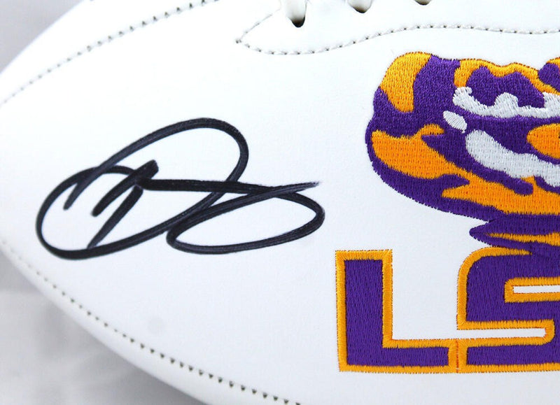 Odell Beckham Jr. Signed LSU Tigers Logo Football - Black