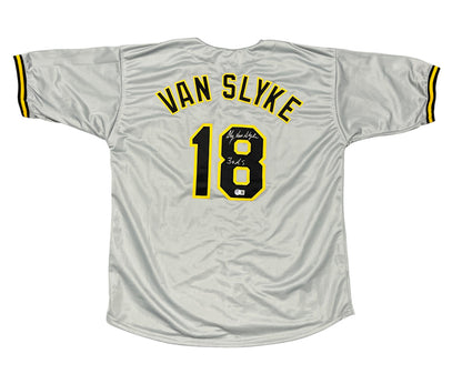 Andy Van Slyke Signed Pittsburgh Pirates Custom Jersey (3x AS) Beckett BAS