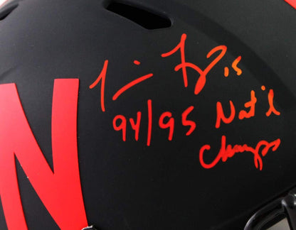 Tommie Frazier Signed Nebraska Cornhuskers Full Size Eclipse Speed Helmet