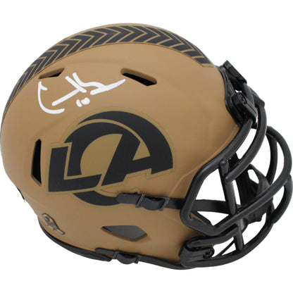 Cooper Kupp Signed Los Angeles Rams 2023 Salute to Service Mini Helmet
