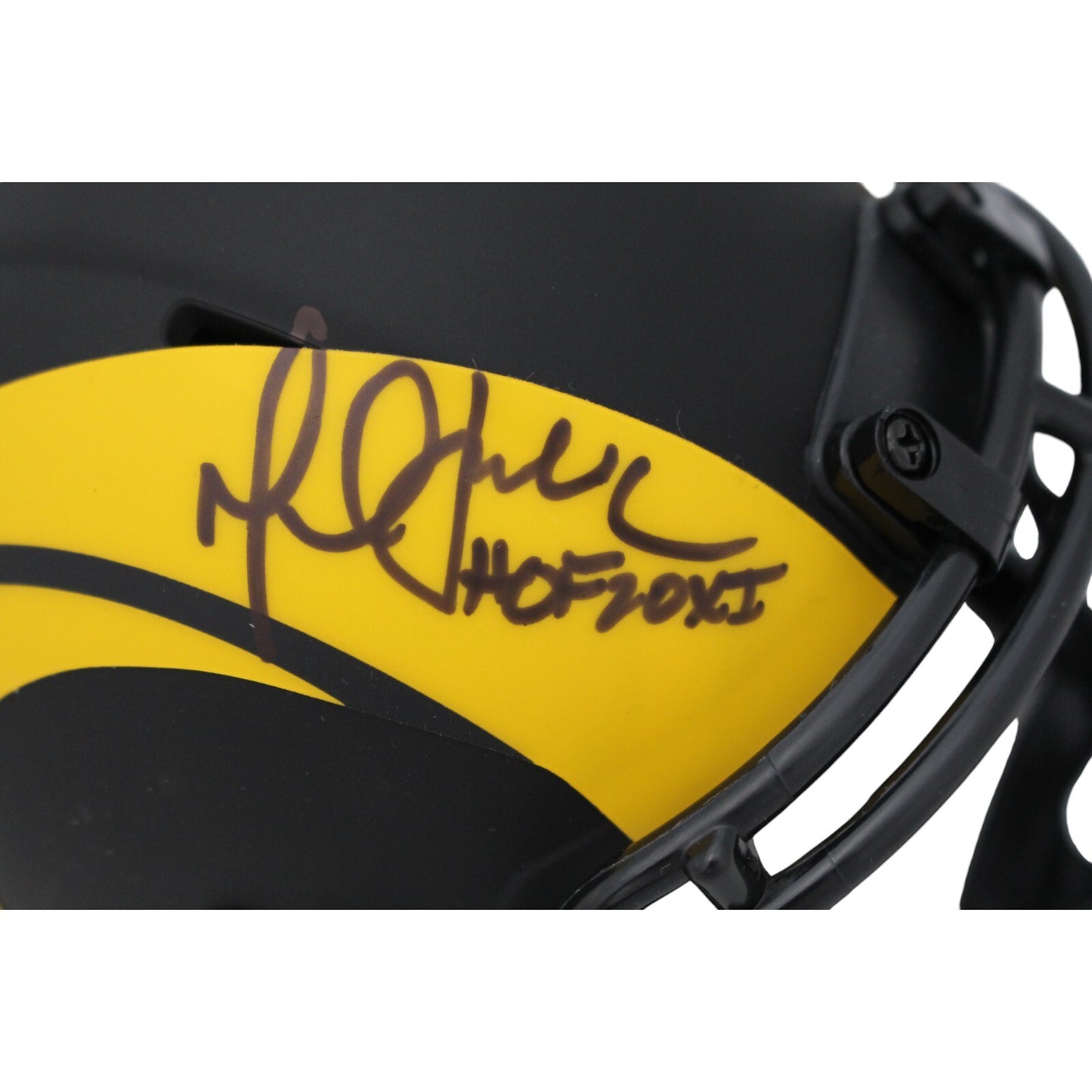 Marshall Faulk Signed St. Louis Rams Eclipse Mini Helmet (HOF)