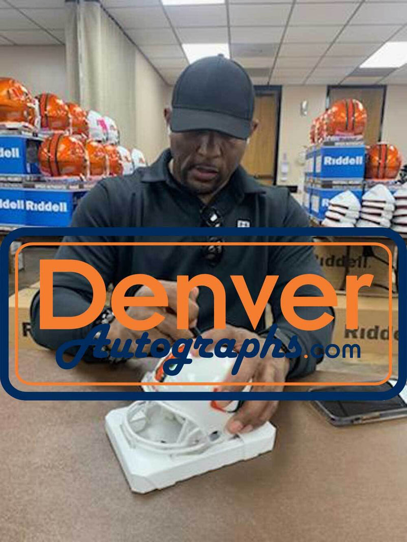 Ray Lewis Autographed Miami Hurricanes VSR4 Mini Helmet
