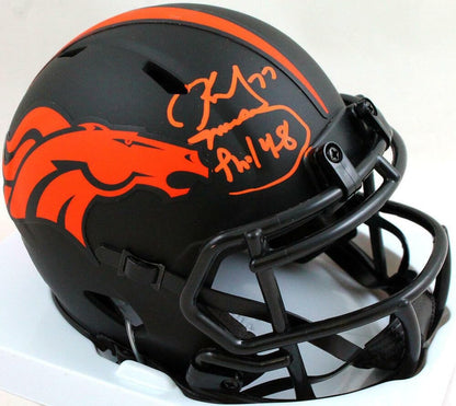 Karl Mecklenburg Signed Denver Broncos Eclipse Speed Mini Helmet