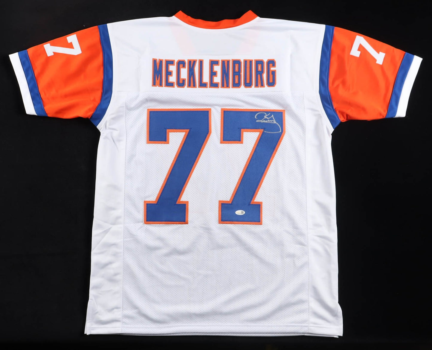 Karl Mecklenburg Autographed Denver Broncos White Custom Jersey