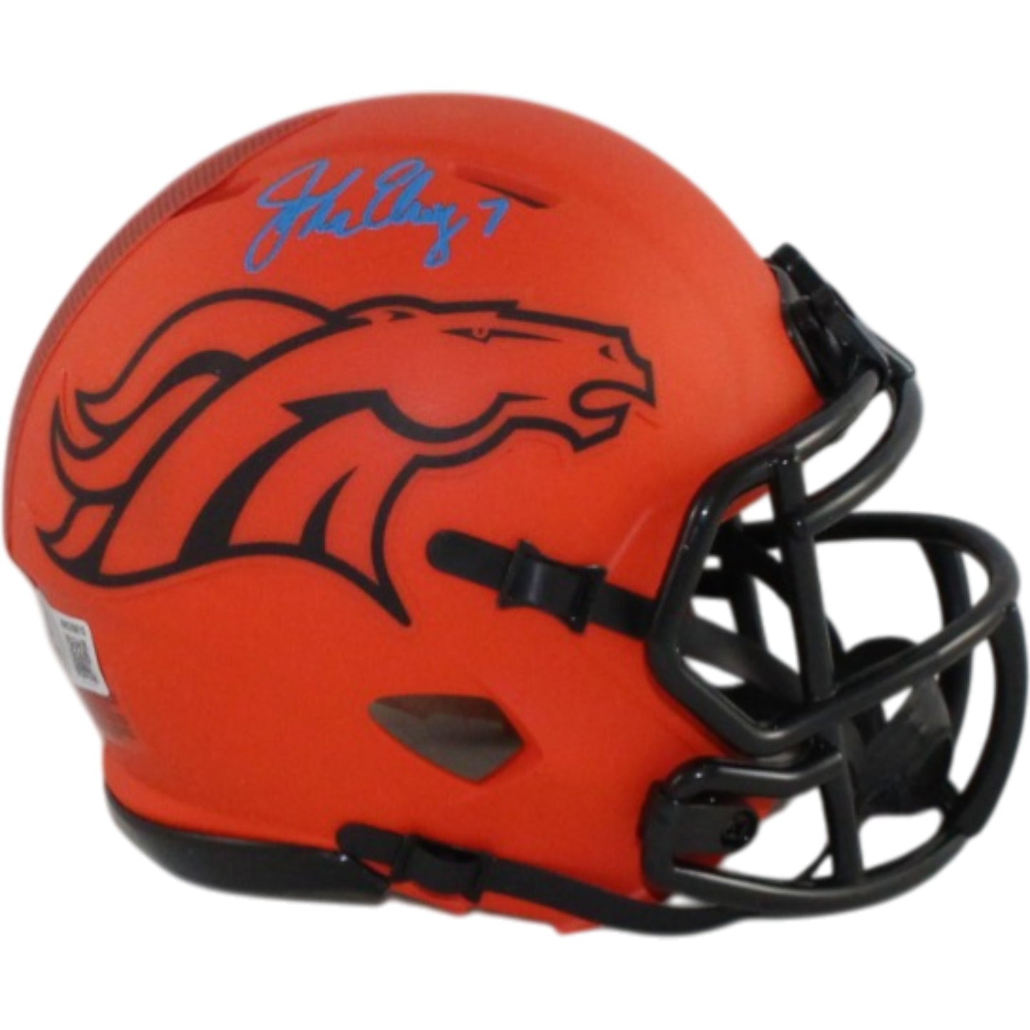 John Elway Signed Denver Broncos Rave Alternate Mini Helmet