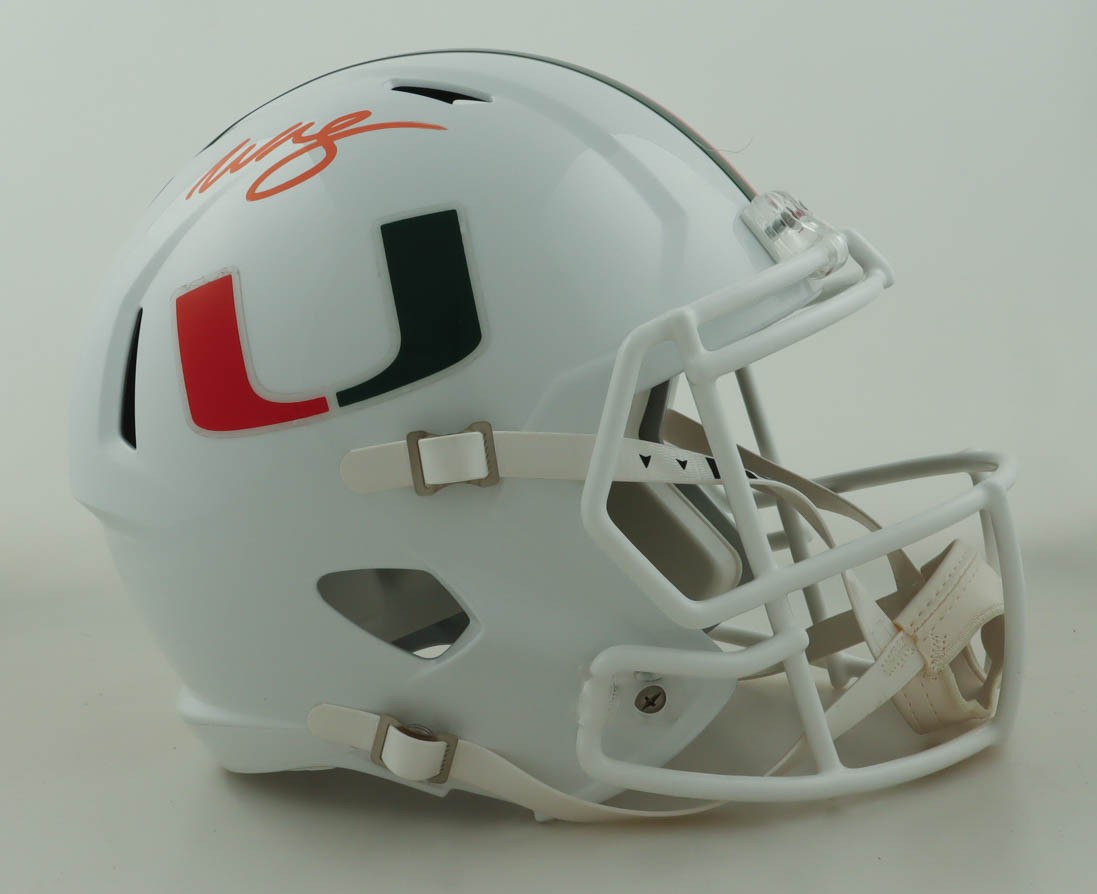 Willis McGahee Signed Miami Hurricanes Full Size Helmet