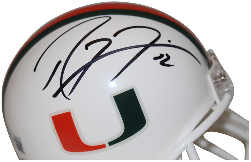 Ray Lewis Autographed Miami Hurricanes VSR4 Mini Helmet