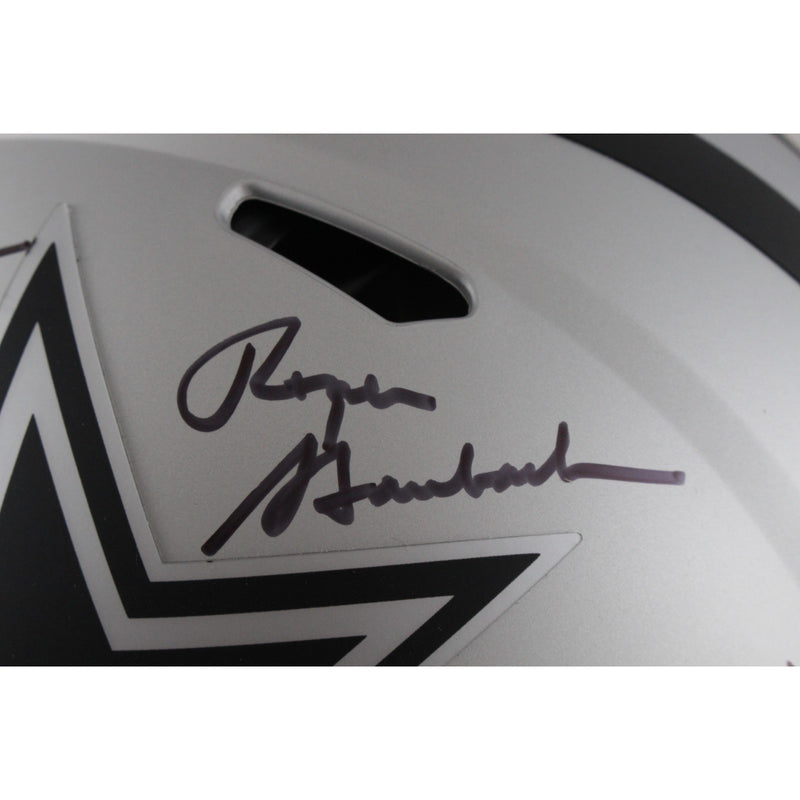 Staubach, Dorsett & Pearson Signed Dallas Cowboys Pro Rave Full Size Helmet