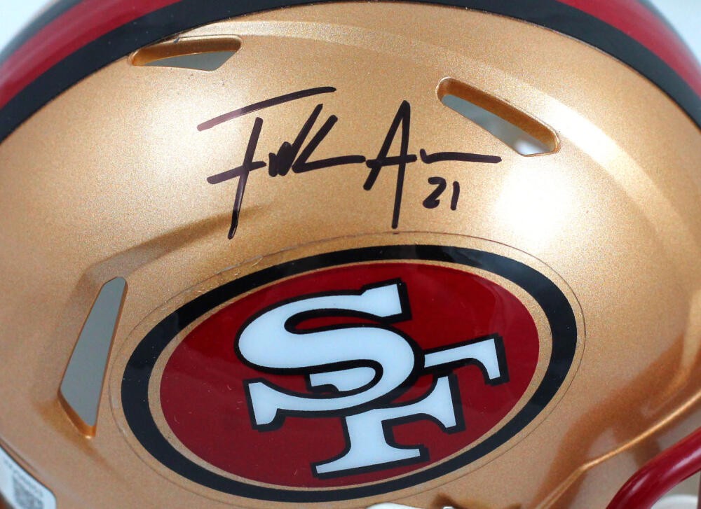 Frank Gore Signed San Francisco 49ers 1996-2008 Throwback Speed Mini Helmet