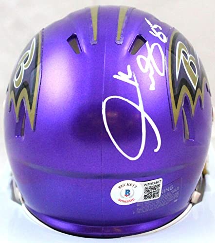 Derrick Mason Signed Baltimore Ravens Flash Speed Mini Helmet