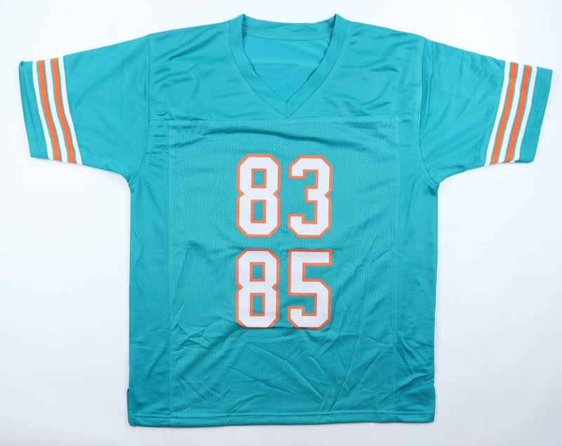 Mark Clayton & Mark Duper Signed Miami Dolphins Teal Jersey