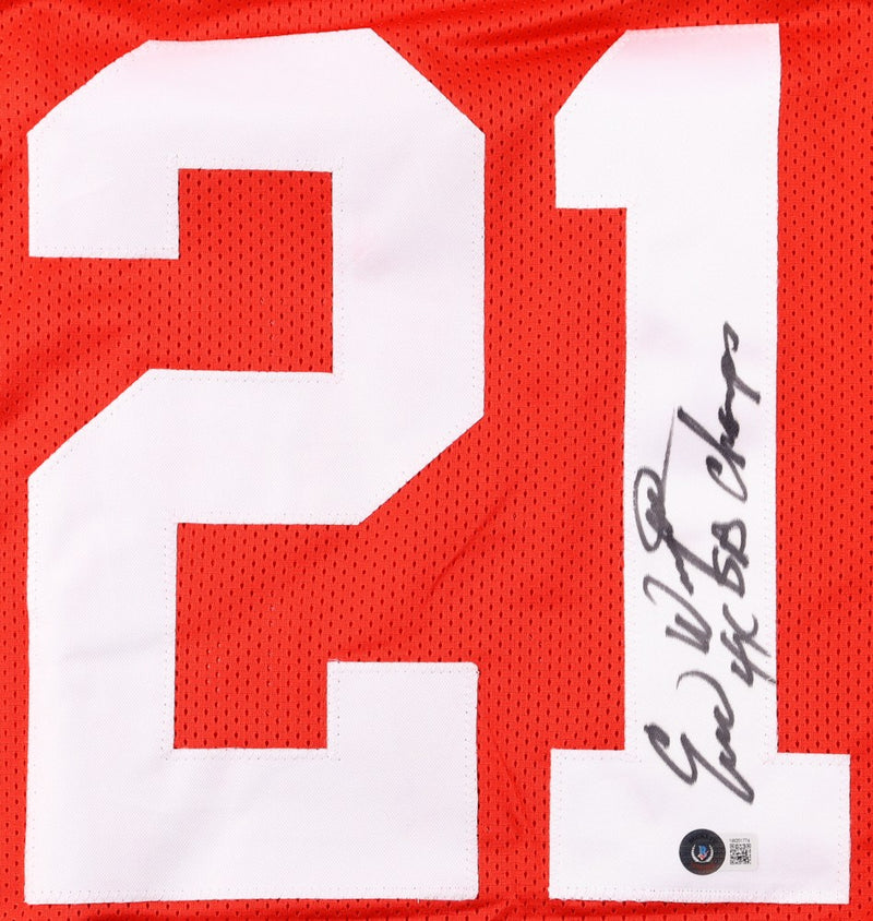 Eric Wright Autographed San Francisco 49ers Red Custom Jersey