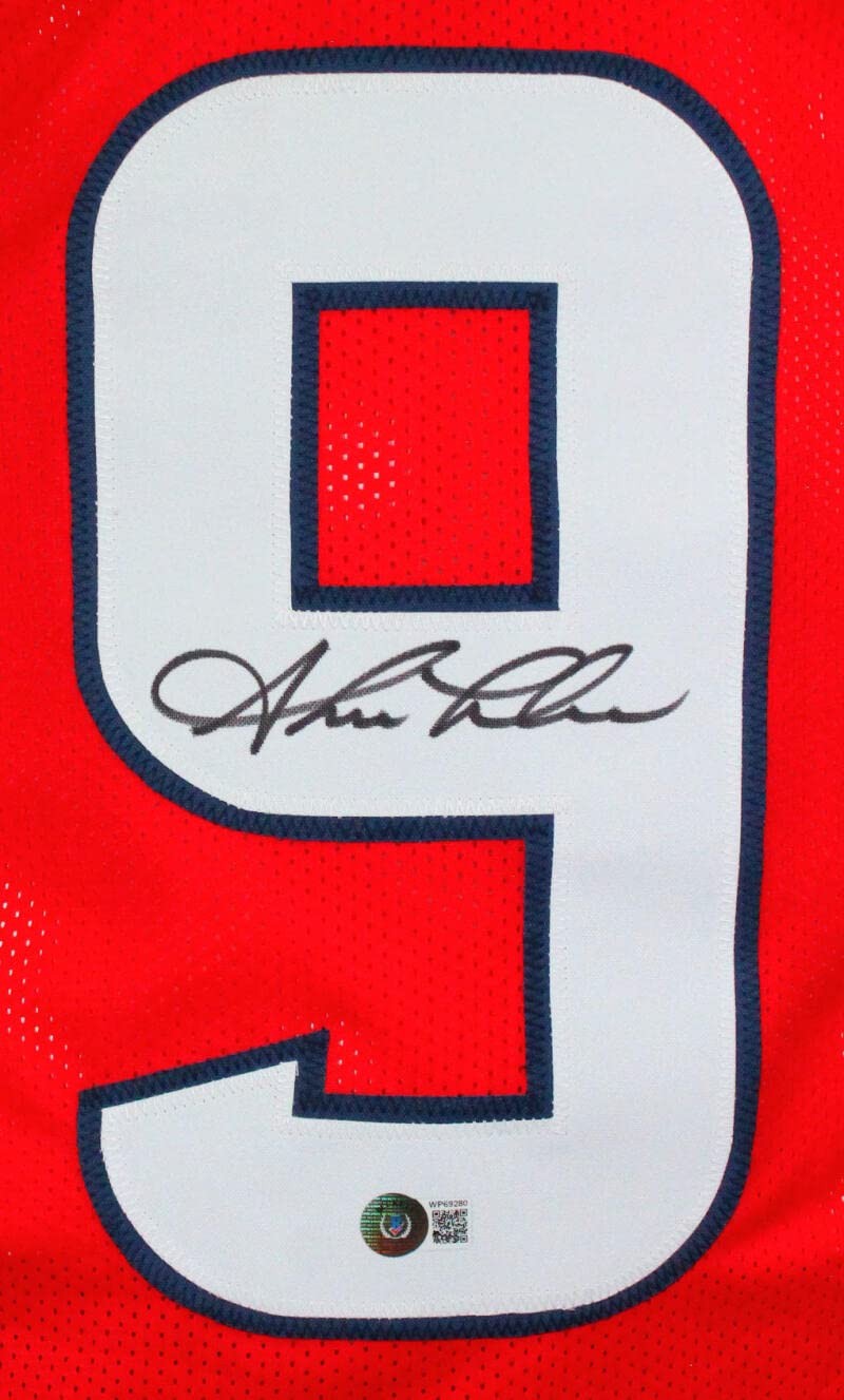 Shane Lechler Autographed Red Custom Football Jersey