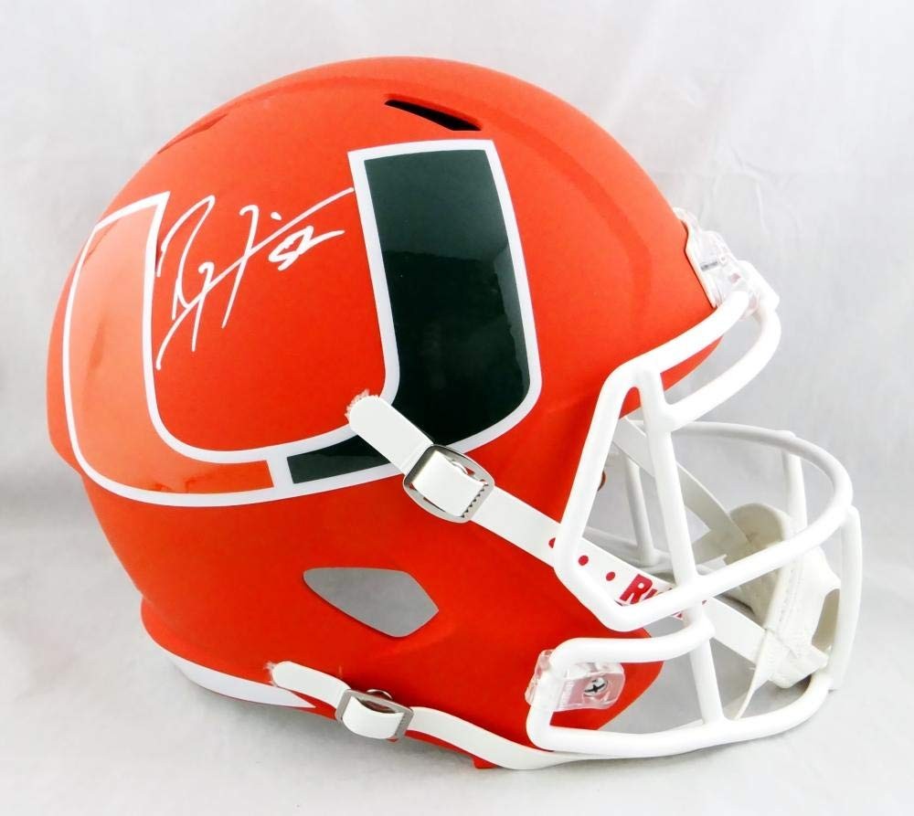 Ray Lewis Signed Miami Hurricanes Full Size AMP Speed Helmet