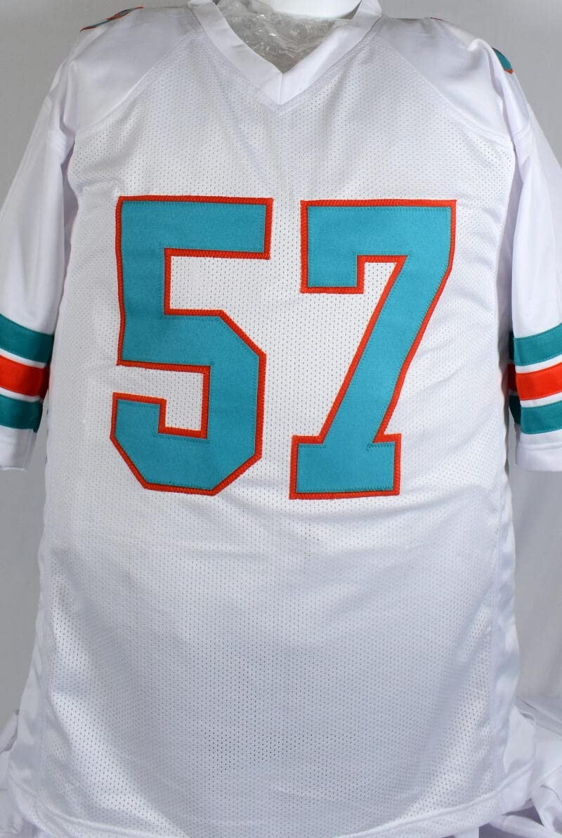 Dwight Stephenson Signed Miami Dolphins White Custom Jersey (HOF)