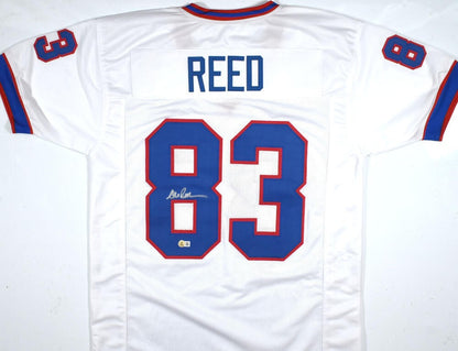 Andre Reed Autographed White Custom Football Jersey