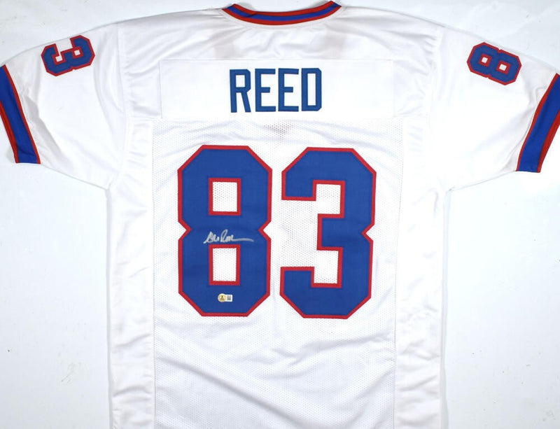 Andre Reed Autographed White Custom Football Jersey
