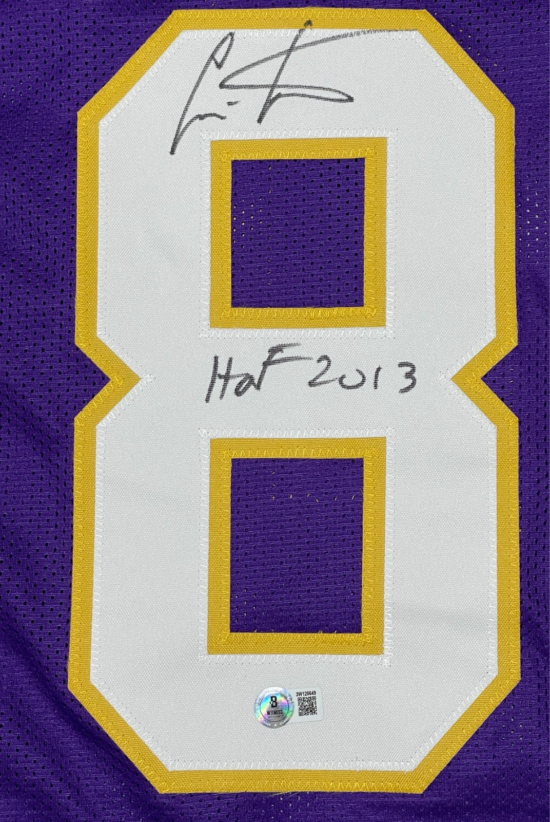 Cris Carter Minnesota Vikings Signed Custom Jersey HOF 2013 Beckett BAS