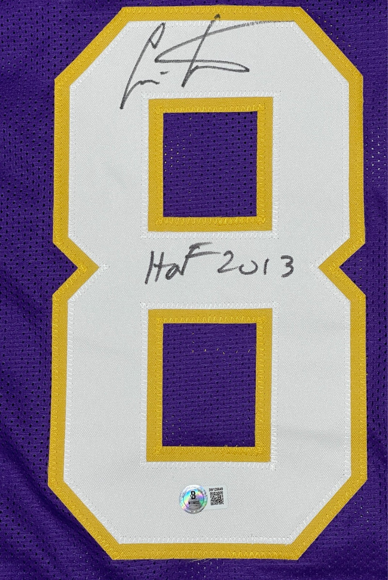 Cris Carter Minnesota Vikings Signed Custom Jersey HOF 2013 Beckett BAS