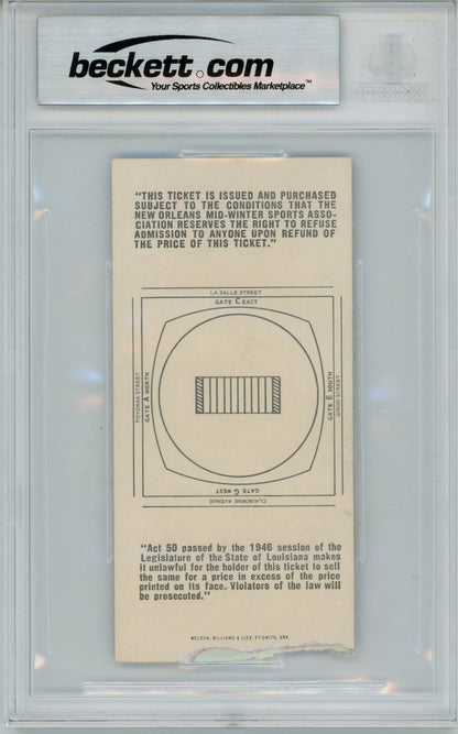 Tony Dorsett Signed Pittsburgh Panthers 1977 Sugar Bowl Ticket BAS 10 Auto