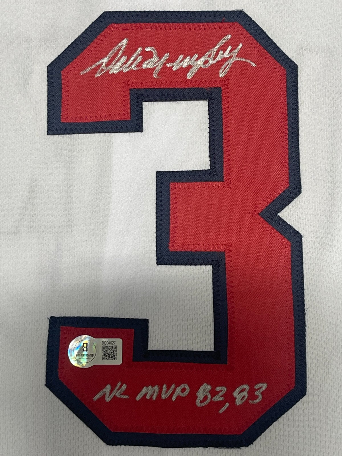Dale Murphy Signed Atlanta Braves Custom Jersey NL MVP 82 83 Beckett COA