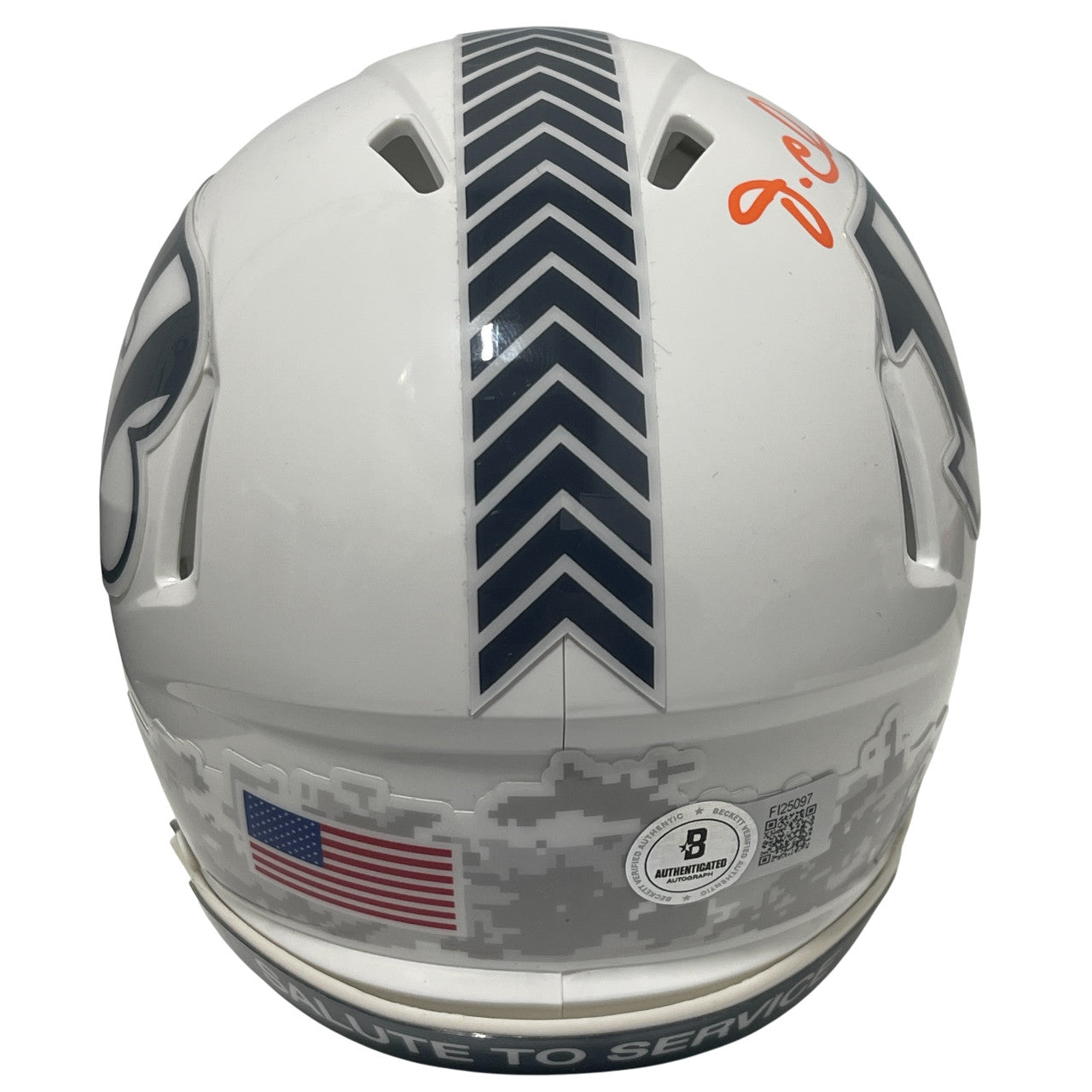 Ja'Marr Chase Signed Cincinnati Bengals 2024 Salute to Service Mini Helmet