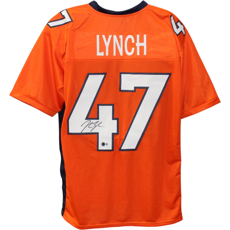 John Lynch Autographed Pro Style Orange Custom Football Jersey