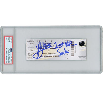 Jack Sawyer Autographed Pittsburgh Steelers 1st NFL Sack Slabbed Ticket