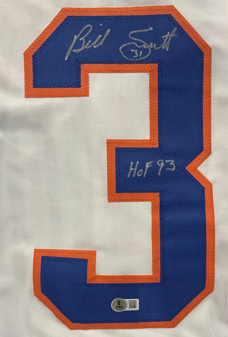 Billy Smith Signed New York Islanders Custom Jersey HOF 93 (Beckett BAS)