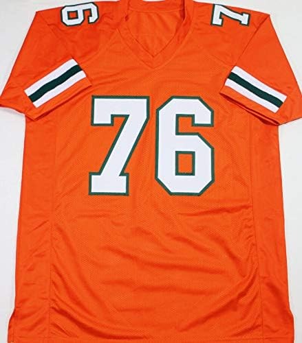 Warren Sapp Autographed Orange Custom Football Jersey