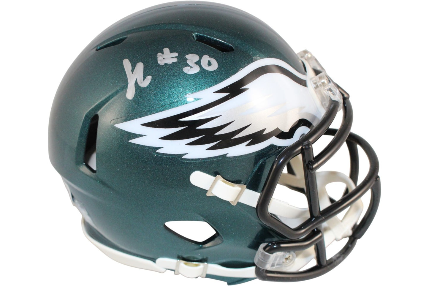 Jihaad Campbell Philadelphia Eagles Signed Mini Helmet Beckett