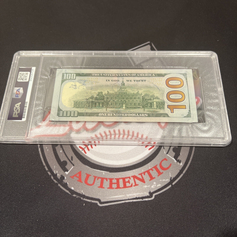 Floyd Mayweather Jr. Signed $100 Bill with 4x Inscriptions (PSA)