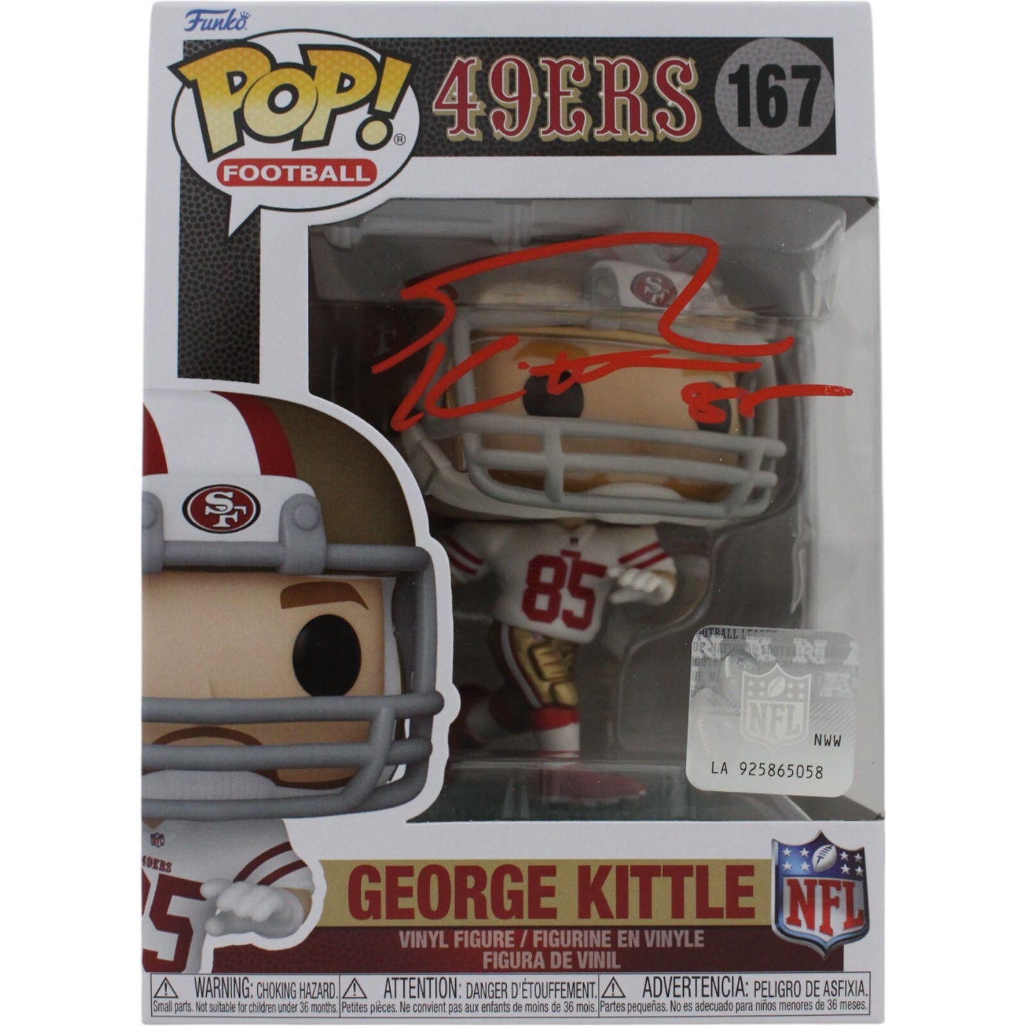 George Kittle Autographed San Francisco 49ers Funko Pop #167