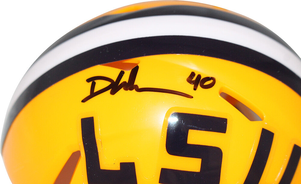 Devin White LSU Tigers Signed Speed Mini Helmet Beckett BAS