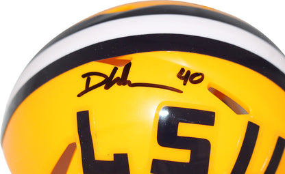 Devin White LSU Tigers Signed Speed Mini Helmet Beckett BAS