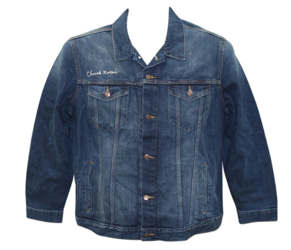 Chuck Norris Signed Walker Texas Ranger Levi's Denim Jacket XL JSA