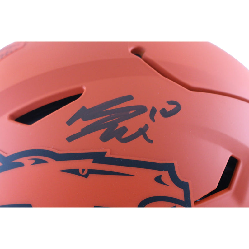 Bo Nix Denver Broncos Autographed Full Size SpeedFlex Rave Helmet