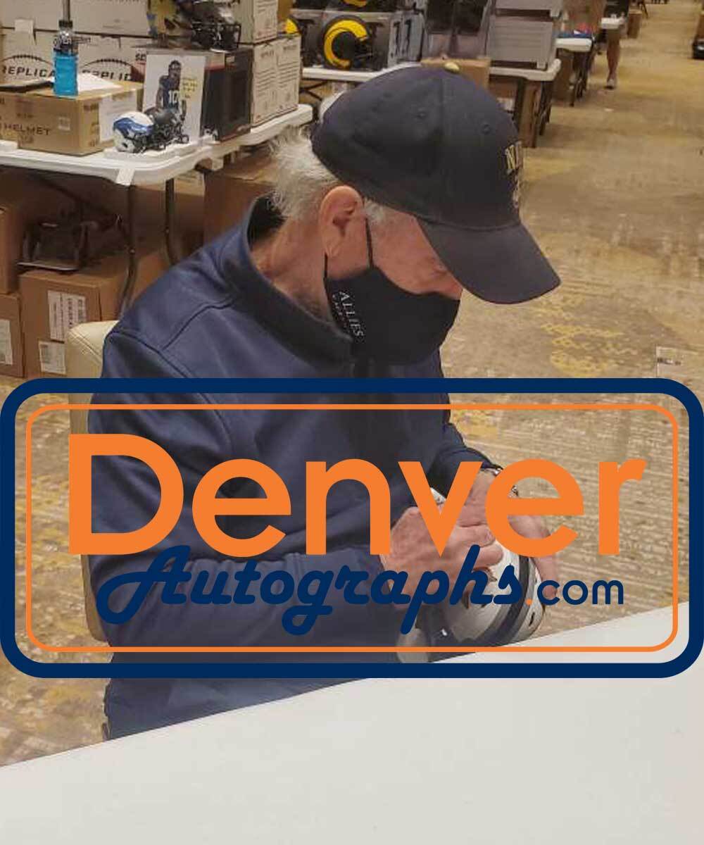 Roger Staubach Signed Dallas Cowboys Lunar Speed Mini Helmet BAS