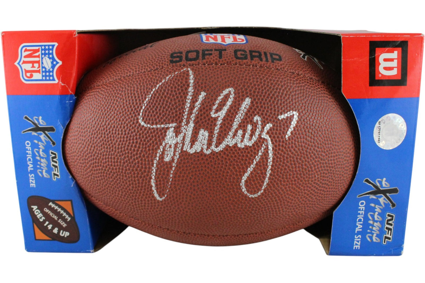 John Elway Signed Denver Broncos Wilson eXtreme Grip Football