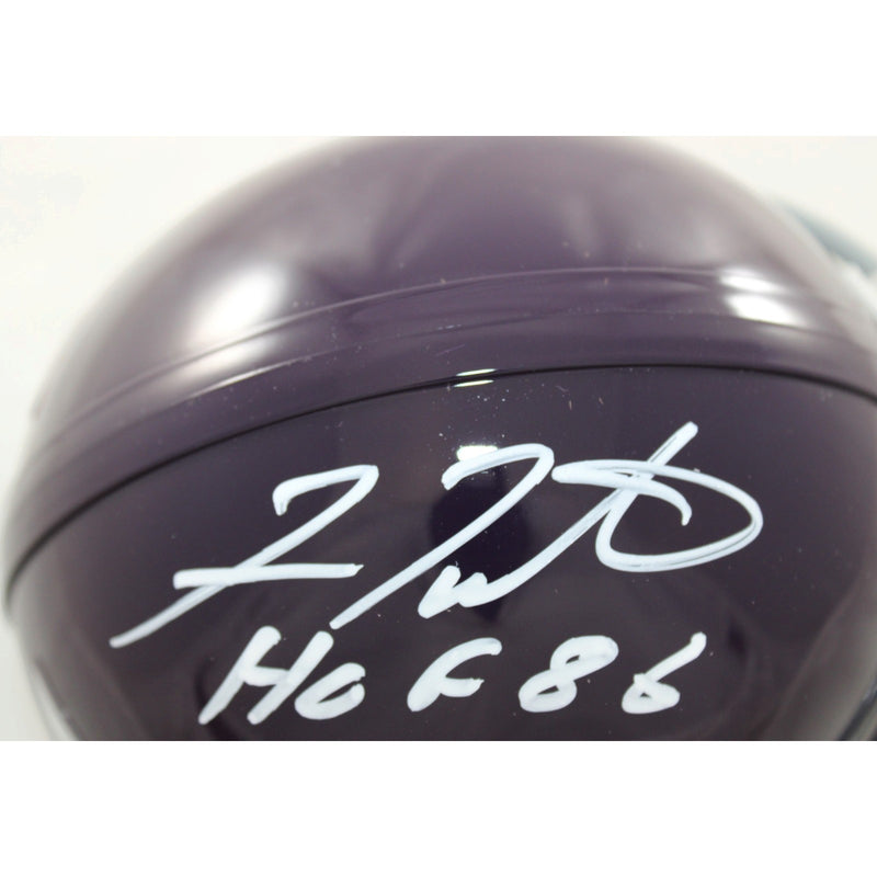 Fran Tarkenton Signed Minnesota Vikings Throwback Mini Helmet