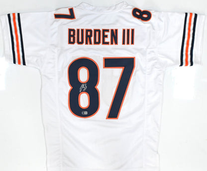 Luther Burden Signed Chicago Bears Custom White Jersey