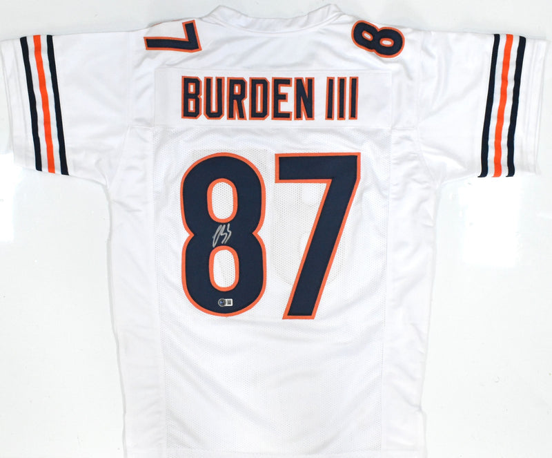 Luther Burden Signed Chicago Bears Custom White Jersey
