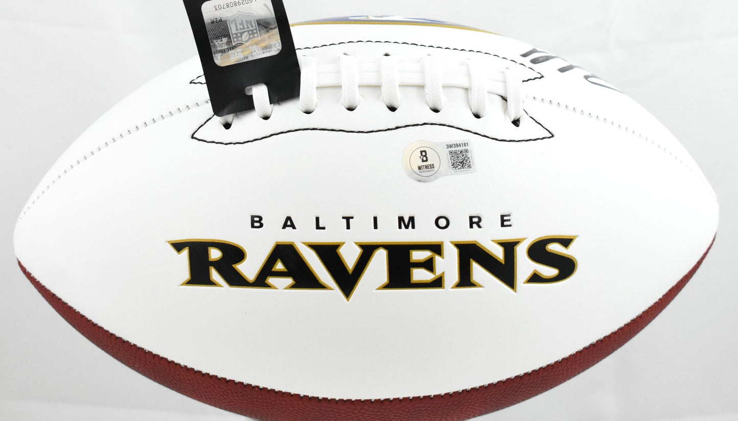Anquan Boldin Autographed Baltimore Ravens Logo Football