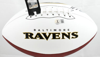 Anquan Boldin Autographed Baltimore Ravens Logo Football