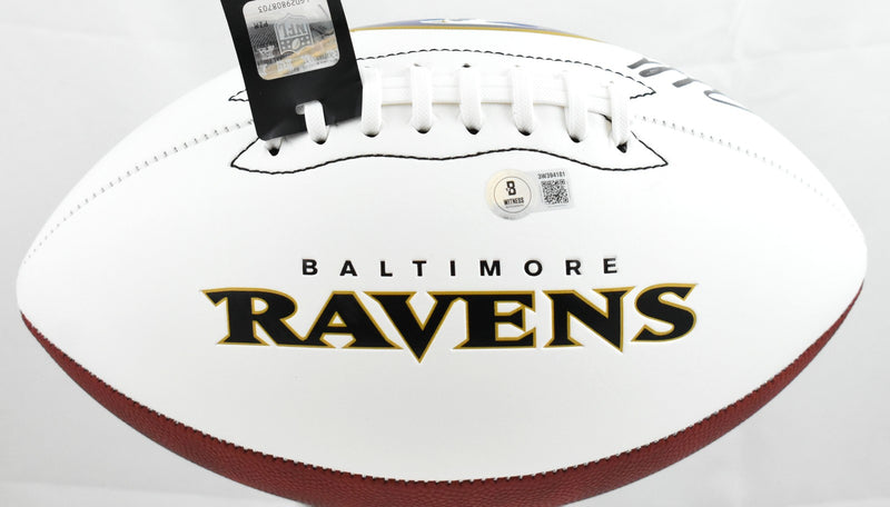 Anquan Boldin Autographed Baltimore Ravens Logo Football