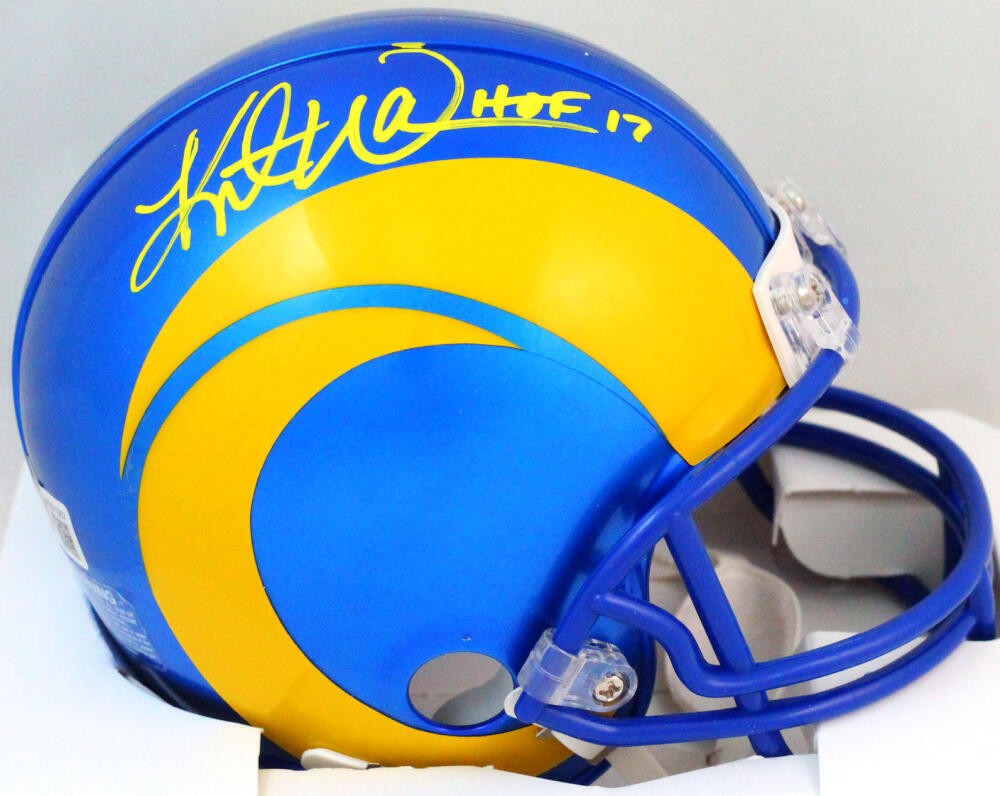 Kurt Warner Signed Los Angeles Rams 2020 Speed Mini Helmet (HOF)