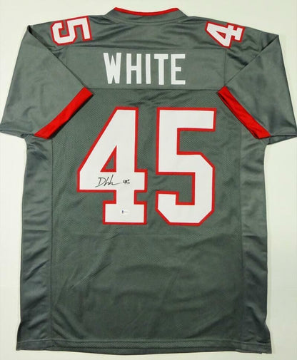 Devin White Autographed Grey Custom Jersey