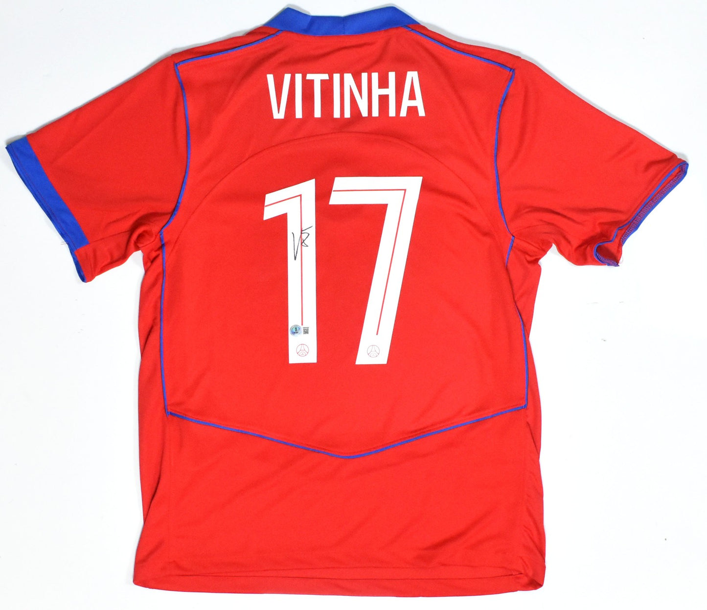 Vitinha Signed Paris Saint-Germain Red Third Jersey